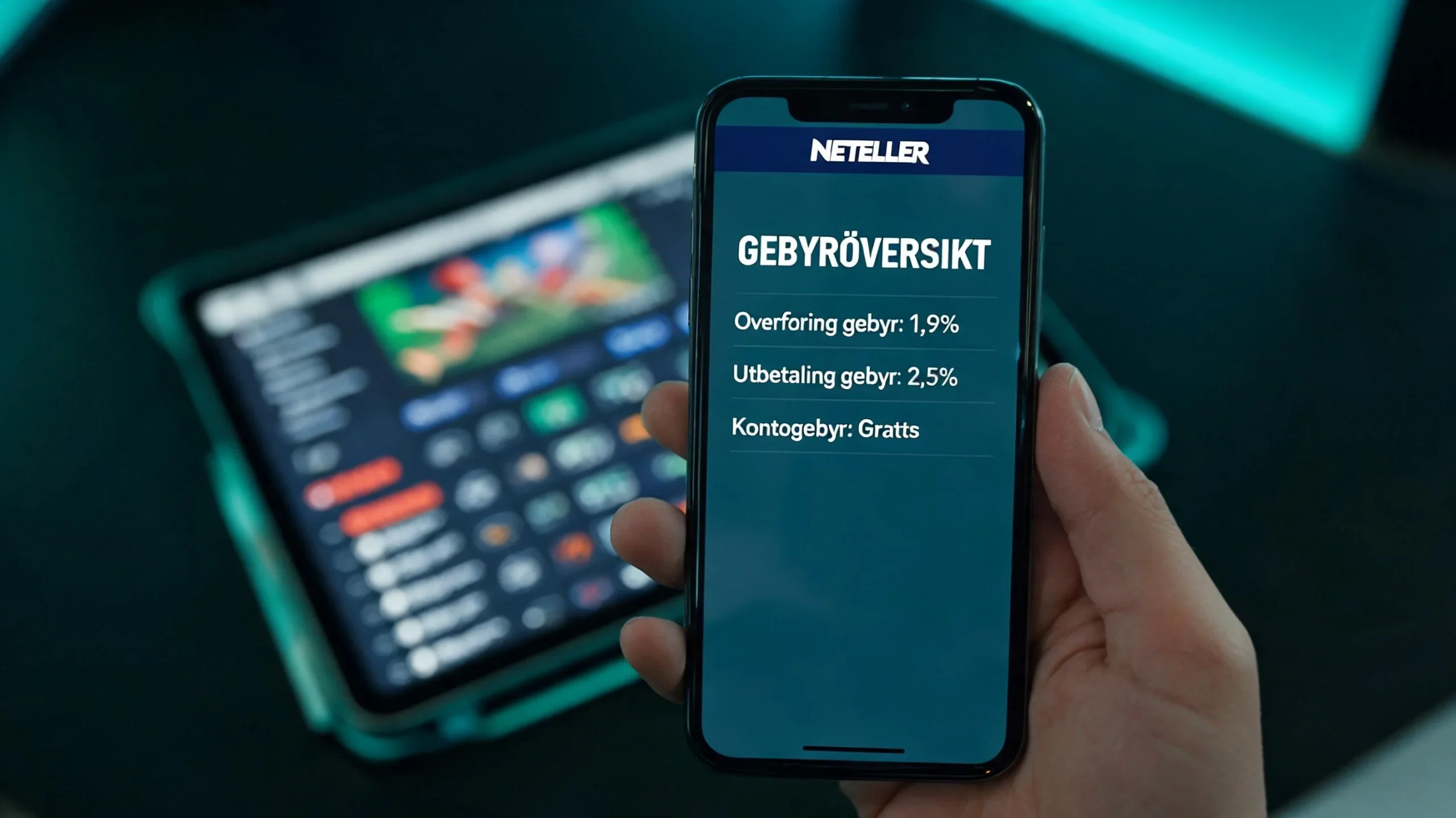Oversikt over Neteller-gebyrer for innskudd uttak og valutaveksling ved oddsspill